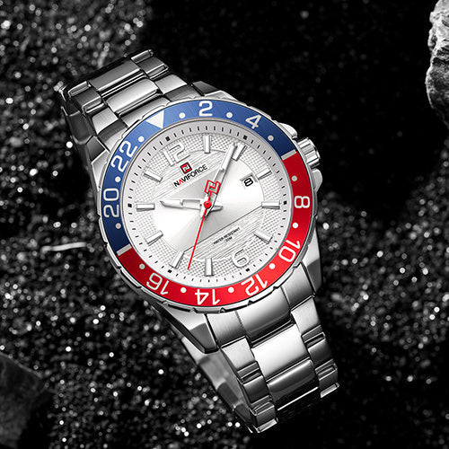 AXEL & CO men's fashion watch with large 44mm dial in rose gold